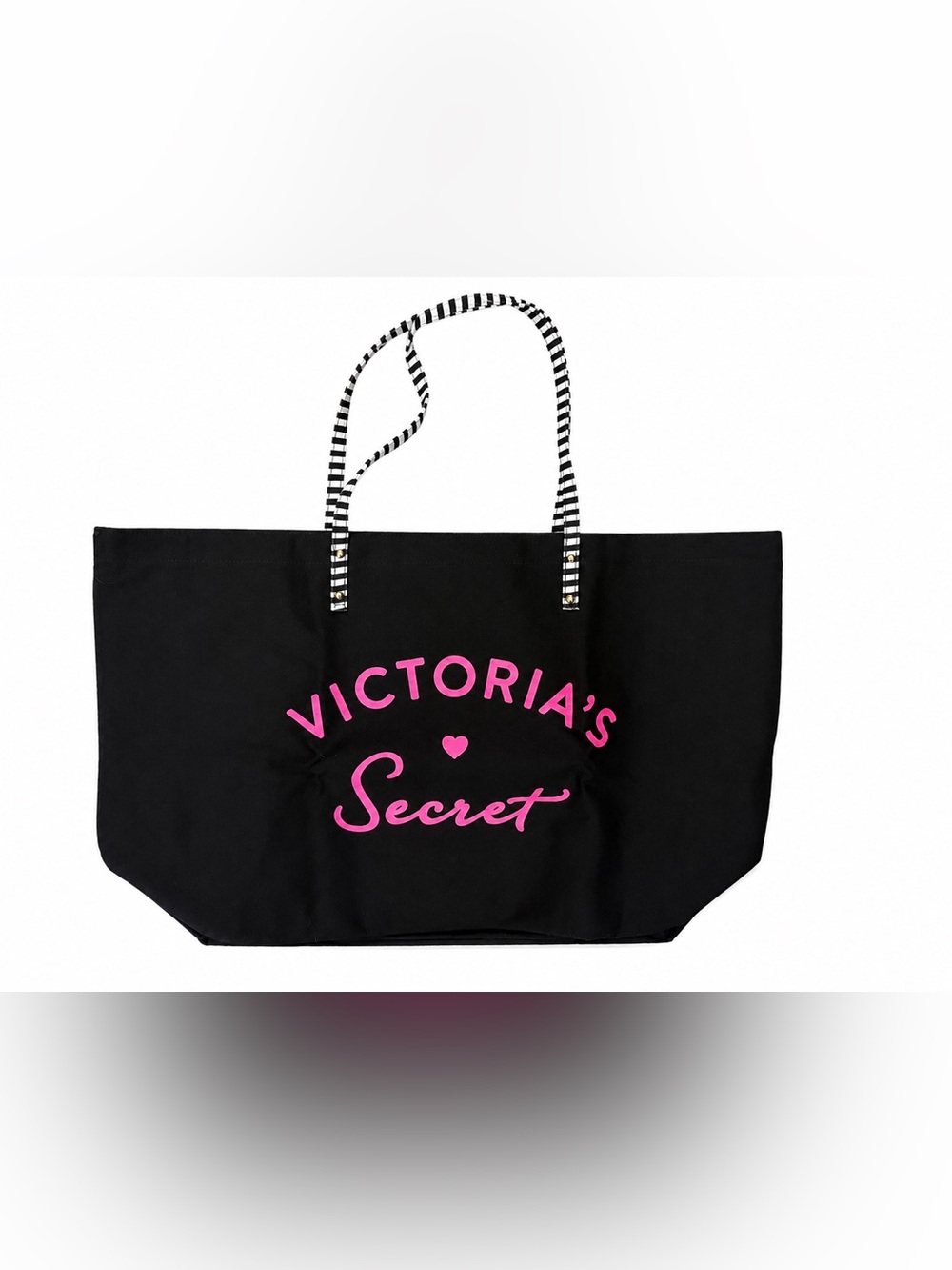 NWT Victoria’s Secret Black Canvas Tote